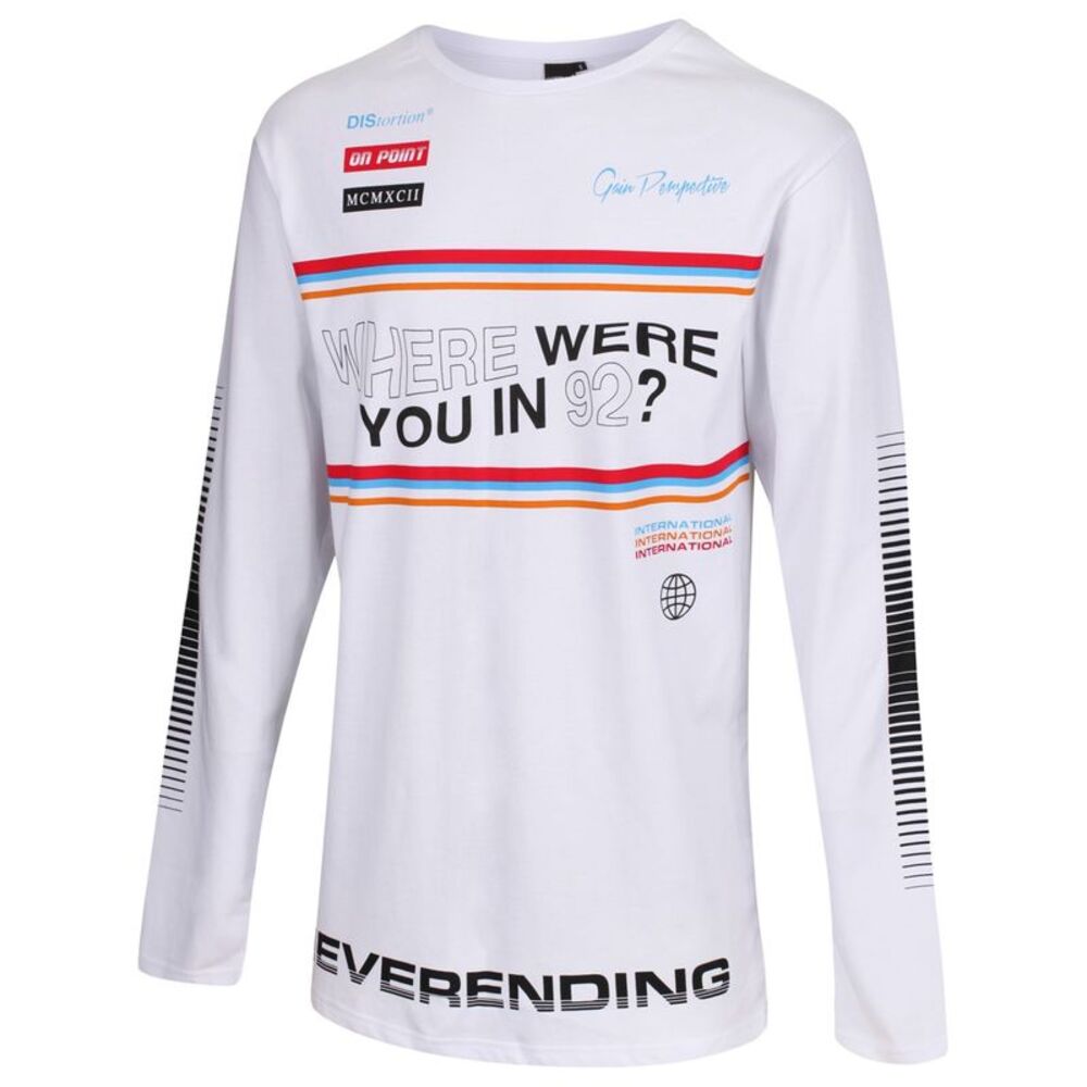 Corella Mens Racer Graphic T-Shirt, White, M, DM